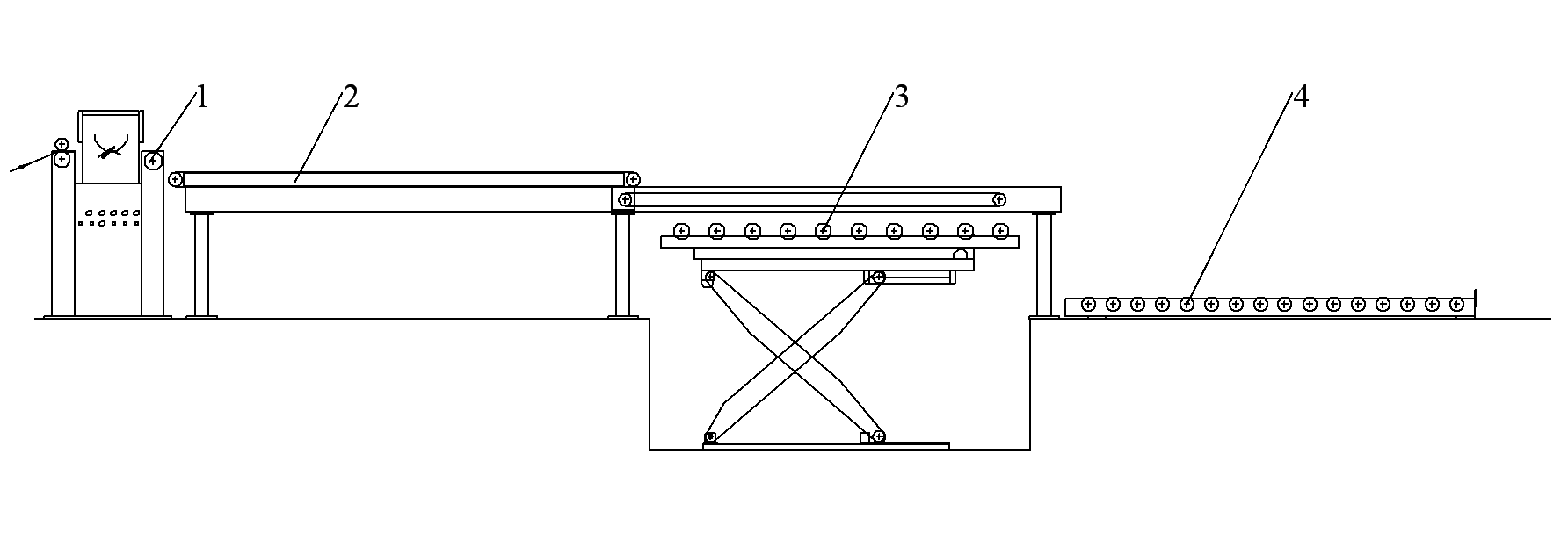 Double-Layer Belt Conveyor, Lift Table, and Roller Table Stacking Solution.png