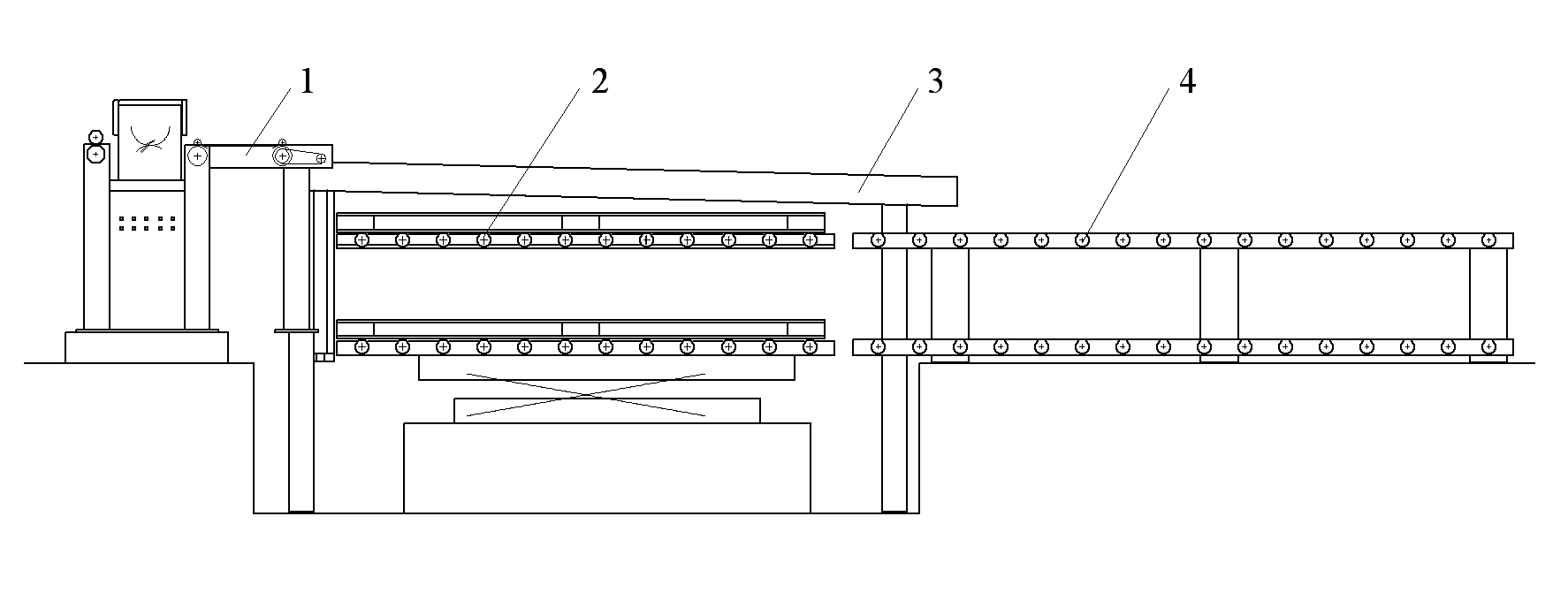 Cycling Stacker, Lift Table, and Double-Layer Roller Table Stacking Solution.png